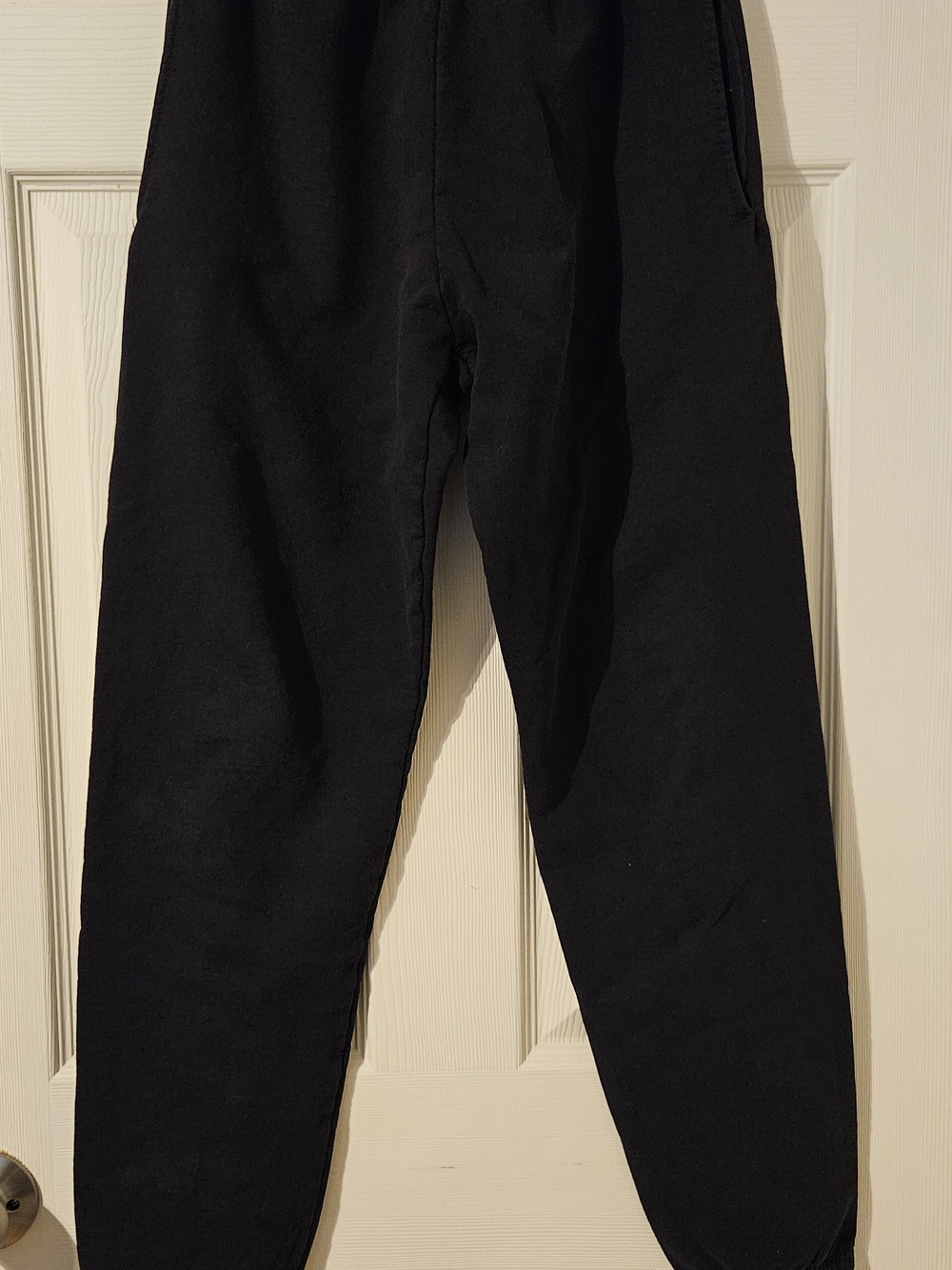 Athletic Works Black Men's Fleece Joggers with Elastic Waistband